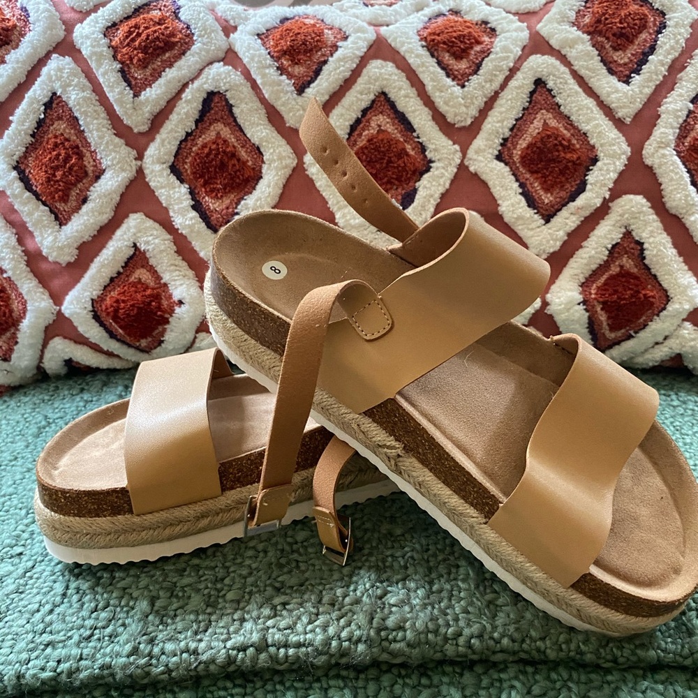 tan espadrille sandals